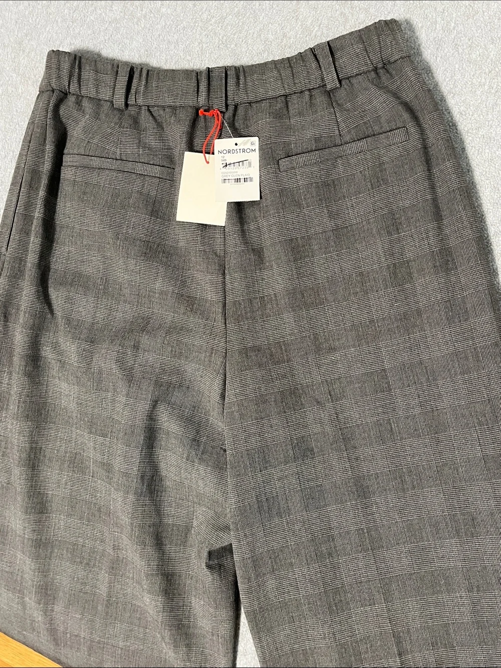 Open Edit Wide Leg Trouser Pants Size 12 Pleated Plaid High Rise Office Career